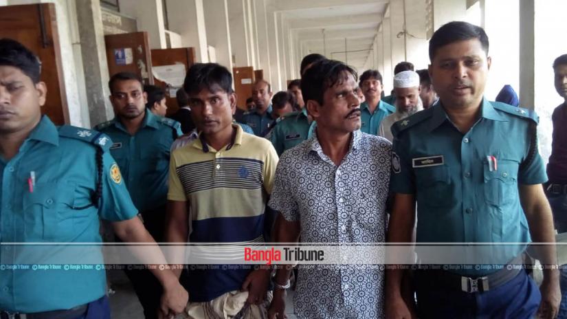 Police escorting the convicts to a court in Dhaka on Monday, October 21, 2019