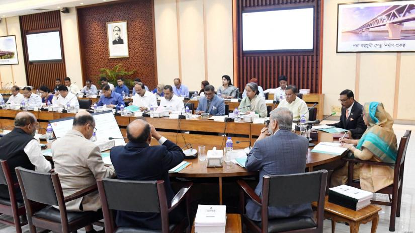 A regular meeting of the Executive Committee of the National Economic Council is held at the NEC Conference Room in the capital’s Sher-e-Bangla Nagar area on Tuesday (Oct 22) with ECNEC Chairperson and Prime Minister Sheikh Hasina in the chair. FOCUS BANGLA