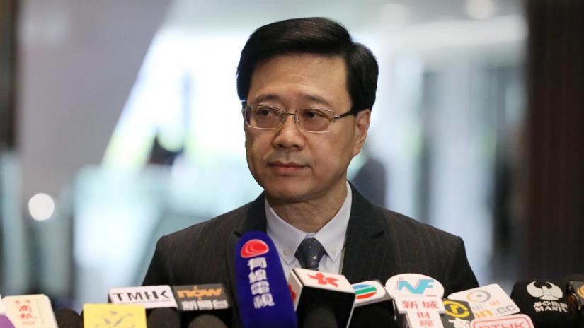 Secretary of Security John Lee Ka-Chiu announces the withdrawal of the extradition bill, in Hong Kong, China Oct 23, 2019. REUTERS