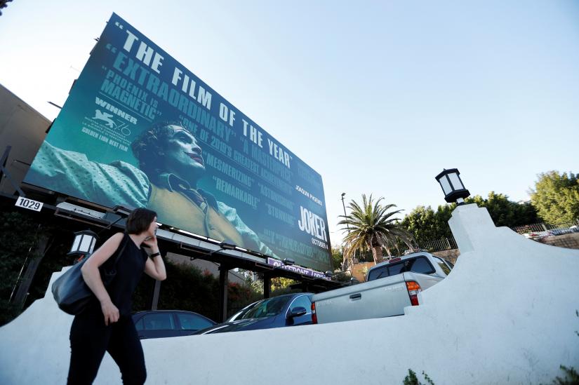 A billboard advertising the film `Joker` is pictured in Los Angeles, California, U.S., October 2, 2019. REUTERS
