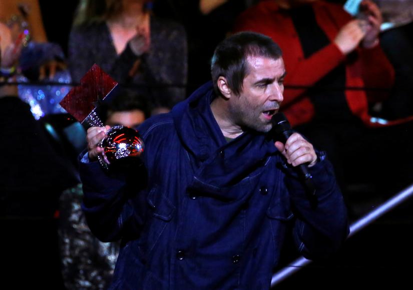 Liam Gallagher receives the Best Icon award during the 2019 MTV Europe Music Awards at the FIBES Conference and Exhibition Centre in Seville, Spain, November 3, 2019. REUTERS