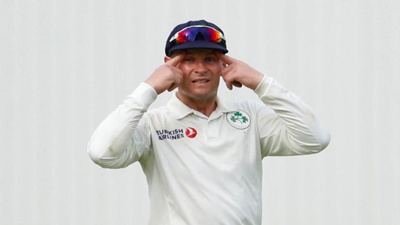 FILE PHOTO: Cricket - Test Match - England v Ireland - Lord`s Cricket Ground, London, Britain - July 25, 2019 Ireland`s William Porterfield gestures Action Images via Reuters