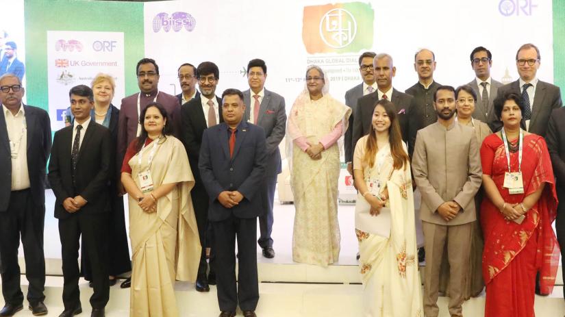 PM Sheikh Hasina at the opening of the three-day “Dhaka Global Dialogue- 2019” on Monday ( Sept 11, 2019). Photo: Focus Bangla
