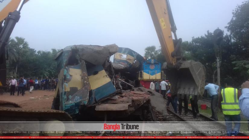 A head-on collision between two trains killed at least 16 people and injured more than 50 near Mondobag Railway Station in Brahmanbaria`s Kasba Upazila around 3am on Nov 12.