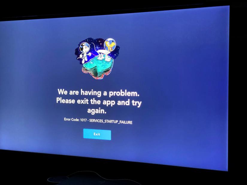 An error message for Disney’s streaming service is seen on a TV in New York, U.S. November 12, 2019. REUTERS