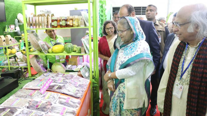 Prime Minister Sheikh Hasina at PKSF Development Fair Opening on Nov 14, 2019. Focus Bangla