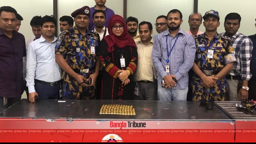 The authorities have recovered nine kilograms from a Biman Bangladesh aircraft at Shahjalal International Airport.