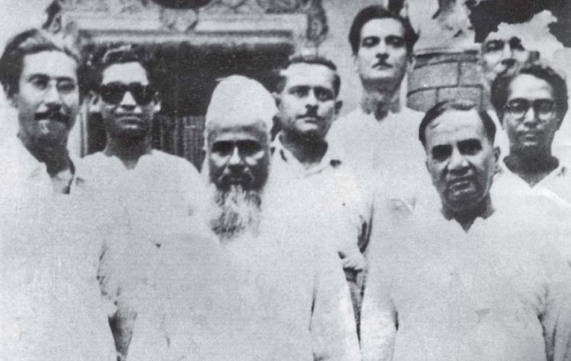 Sheikh Mujibur Rahman attending the Afro-Asian Cultural Convention in Kagmari along with Huseyn Shaheed Suhrawardy, Maulana Bhasani and others in 7 and 8 Feb, 1957.