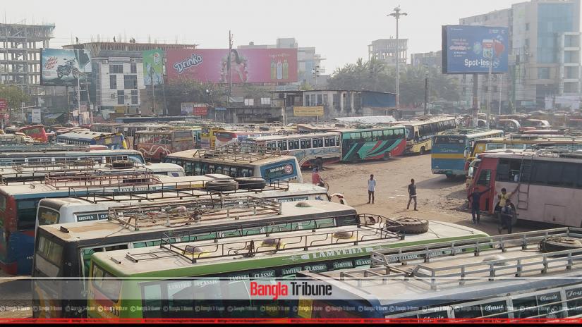 No bus left from Khulna bus terminal on Tuesday (Nov 19) morning.