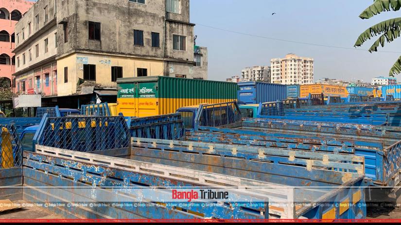 A spot visit to Tejgaon truck terminal in Dhaka on Wednesday (Nov 20) showed that the trucks have not left