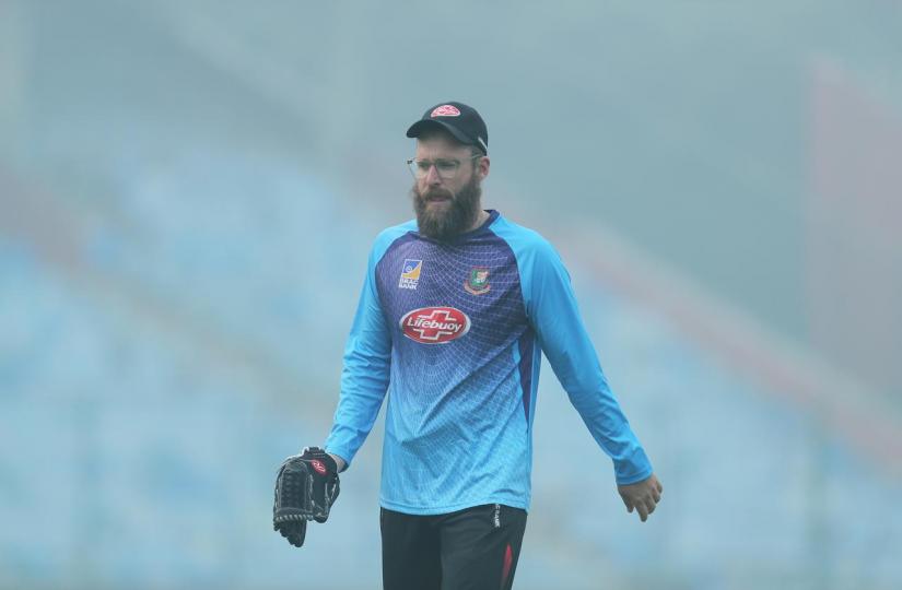 FILE PHOTO: Bangladesh`s bowling coach Daniel Vettori walks during a practice session ahead of their Twenty20 cricket match against India in New Delhi, India, Oct 31, 2019. REUTERS