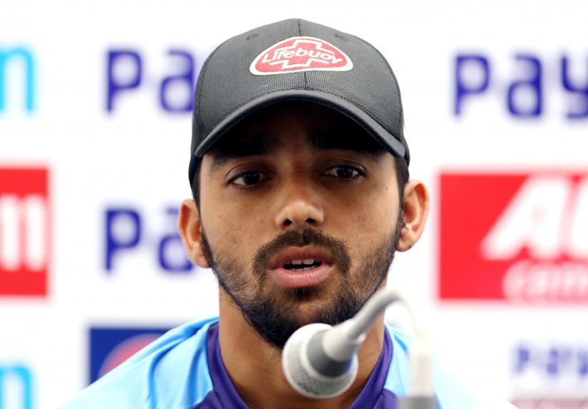 Bangladesh skipper Mominul Haque addressing media ahead of the first Test match between India and Bangladesh, at Holkar Cricket Stadium in Indore. PHOTO/ANI