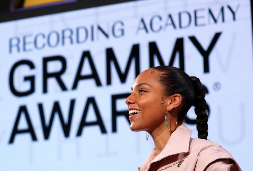 Singer Alicia Keys announces nominations for the 2020 Grammy Awards at a news conference in Manhattan, New York, U.S. November 20, 2019. REUTERS
