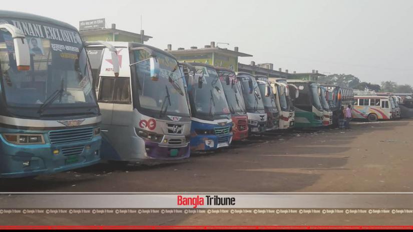 Bus services have remained suspended in majority of the district despite the government’s assurance of meeting the transport workers’ demands of amending the road transport law.