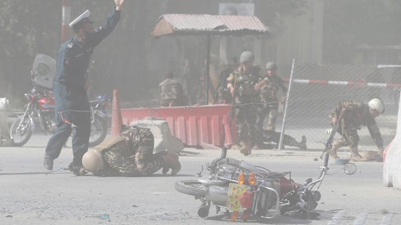 Afghan security forces are seen at the site of a second blast in Kabul, Afghanistan April 30, 2018. (Photo Reuters).