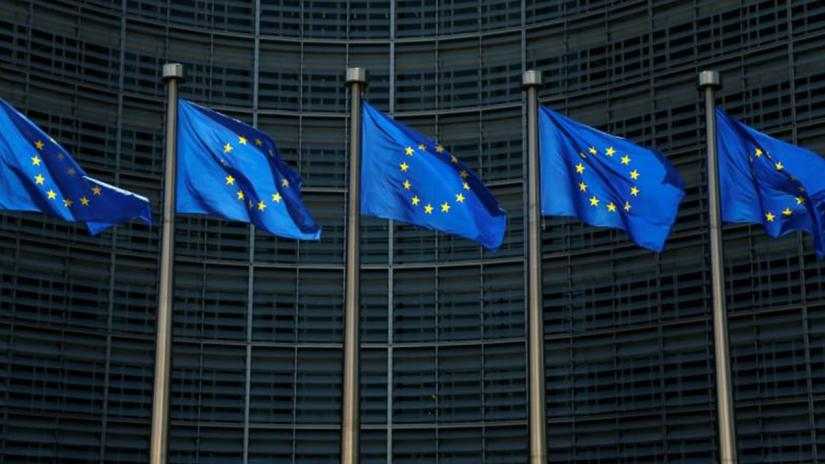 European Union flags flutter outside the EU Commission headquarters in Brussels, Belgium June 14, 2017. REUTERS