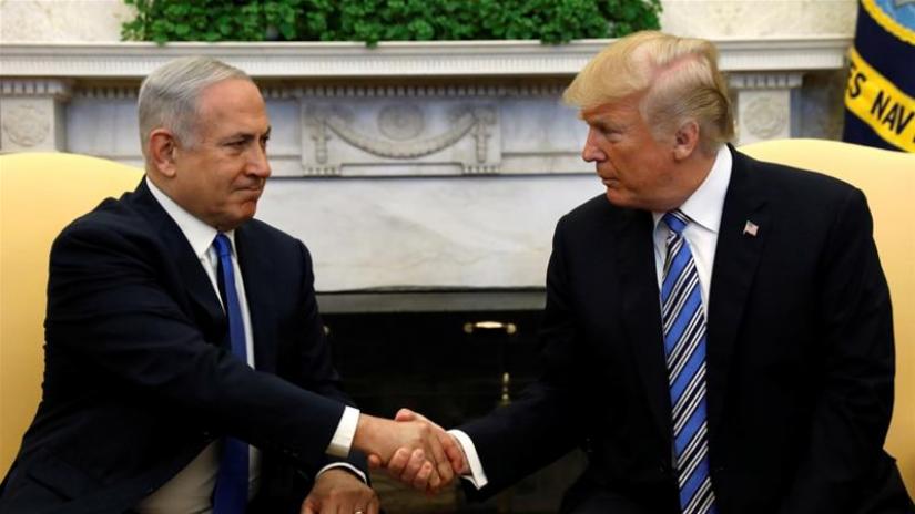 US President Donald Trump meets Israeli Prime Minister Benjamin Netanyahu in the Oval Office of the White House in Washington, US, March 5, 2018. REUTERS