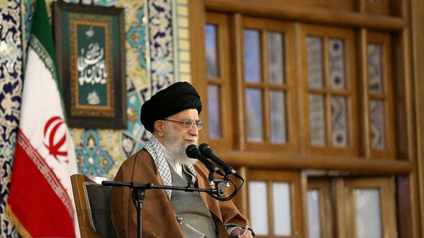 FILE PHOTO: Supreme Leader Ayatollah Ali Khamenei delivers a speech on the first day of Persian New Year, also known as Nowruz in Mashhad, northeast of Tehran, Iran Mar 21, 2019. Khamenei.ir/Handout via REUTERS