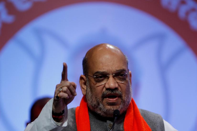 Amit Shah, president of India`s ruling Bharatiya Janata Party (BJP) addresses party workers in Ahmedabad, India, February 12, 2019. REUTERS/File Photo
