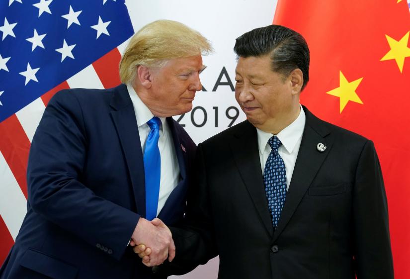 U.S. President Donald Trump meets with China`s President Xi Jinping at the start of their bilateral meeting at the G20 leaders summit in Osaka, Japan, June 29, 2019. REUTERS
