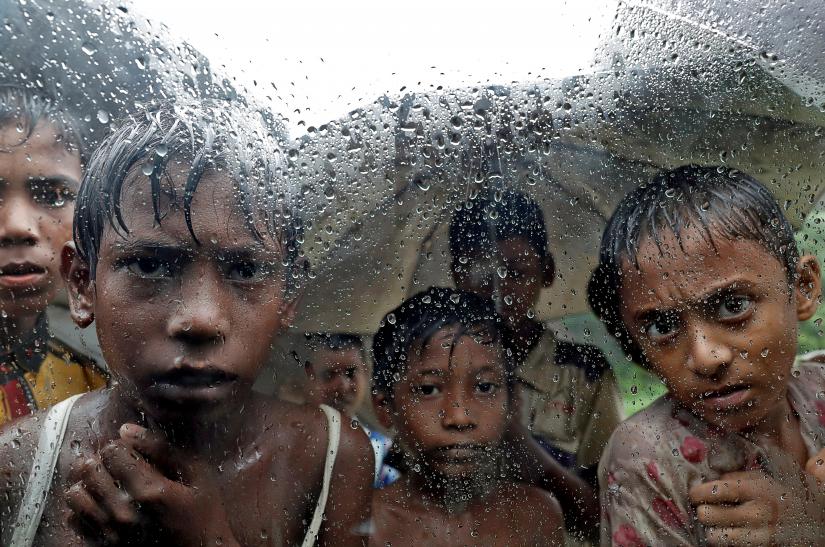 FILE PHOTO: Rohingya refugee children pictured in a camp in Cox`s Bazar, Bangladesh, September 19, 2017. REUTERS