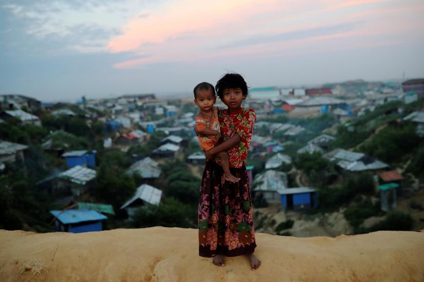 Rohingya refugee children pose for a picture at the Balukhali camp in Cox`s Bazar, Bangladesh, November 15, 2018. REUTERS/File Photo