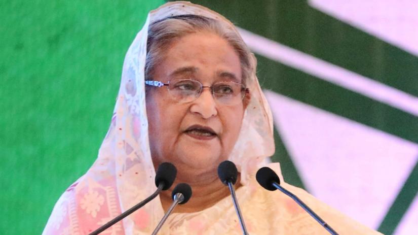 PM Sheikh Hasina at the opening of the three-day “Dhaka Global Dialogue- 2019” on Monday ( Sept 11, 2019). Photo: Focus Bangla