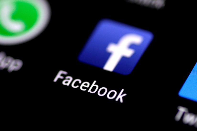 The Facebook application is seen on a phone screen August 3, 2017. REUTERS/File Photo