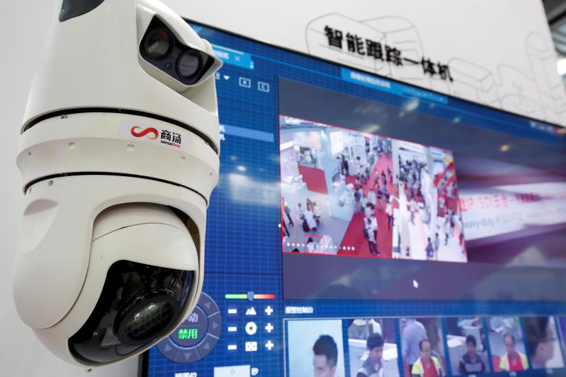 Facial recognition technology is shown at the SenceTime Group booth during the China Public Security Expo in Shenzhen, China October 30, 2017. REUTERS/File Photo