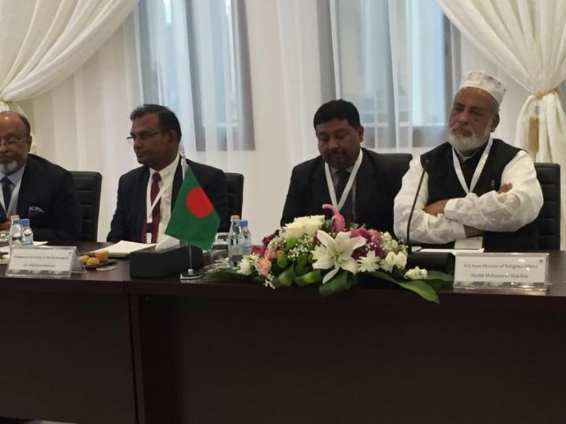 State Minister for Religious Affairs Sheikh Md Abdullah at a meeting at Mecca on Dec 4, 2019.