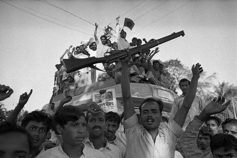 Jubilant Bangladeshi on December, 1971.
