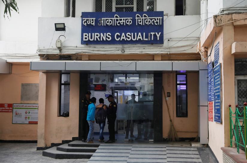 The burns casualty ward of a hospital where a 23-year-old rape victim, who was set ablaze by a gang of men, including the alleged rapist, is being treated, is pictured in New Delhi, India, December 6, 2019. REUTERS