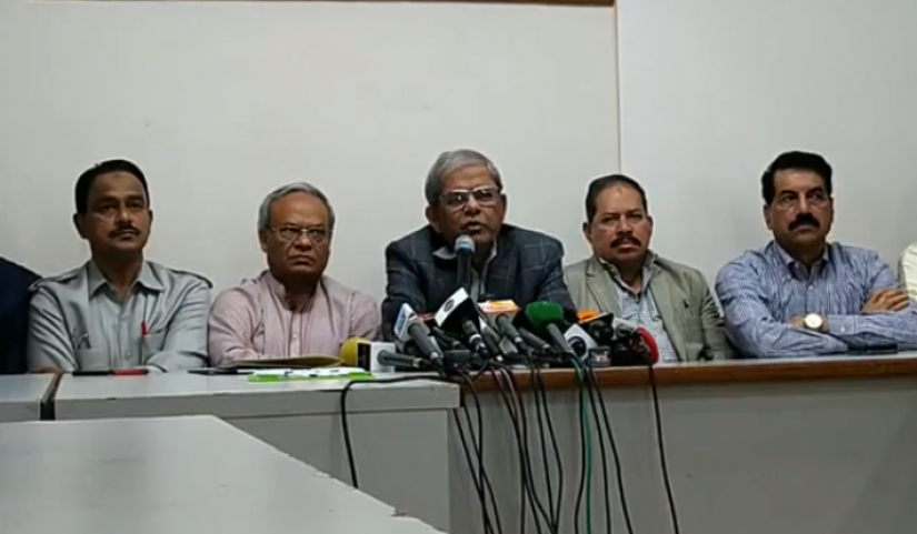 Party Secretary General Mirza Fakhrul Islam Alamgir at a media call on Saturday (Dec 7, 2019))