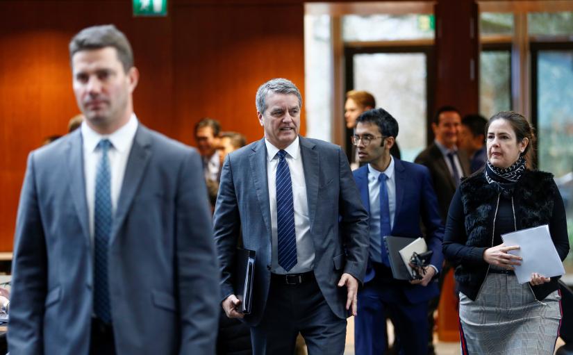 World Trade Organization (WTO) Director-General Roberto Azevedo arrives for the General Council at the WTO headquarters in Geneva, Switzerland, December 9, 2019. REUTERS