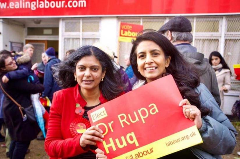 Bangladeshi-origin MP Rupa Huq (left) has won the United Kingdom’s Ealing in west London constituency for the third time in a row.