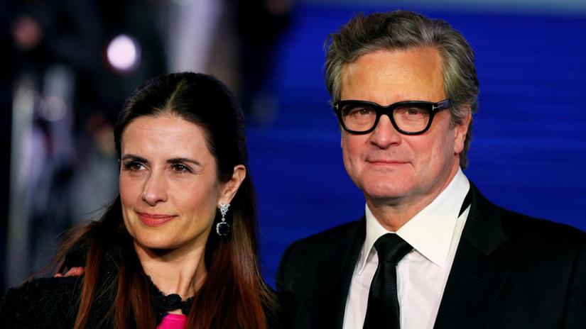 FILE PHOTO: Actor Colin Firth and his wife Livia Giuggioli attend the European premiere of `Mary Poppins Returns` in London, Britain Dec 12, 2018. REUTERS