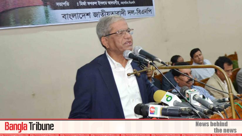 BNP Secretary General Mirza Fakhrul Islam Alamgir speaking at a program on the occasion of Martyred Intellectual Day on Sunday (Dec 15). 