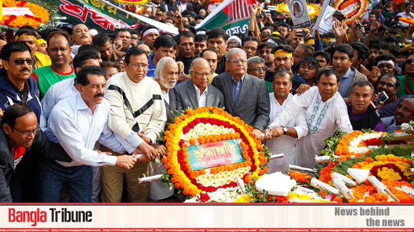 BNP leaders are paying rich tribute at National Memorial on Monday (Dec 16)