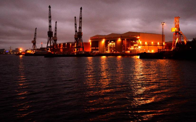 A general view of the BAE systems yard at Govan on the river Clyde in Glasgow, Scotland November 6, 2013. REUTERS
