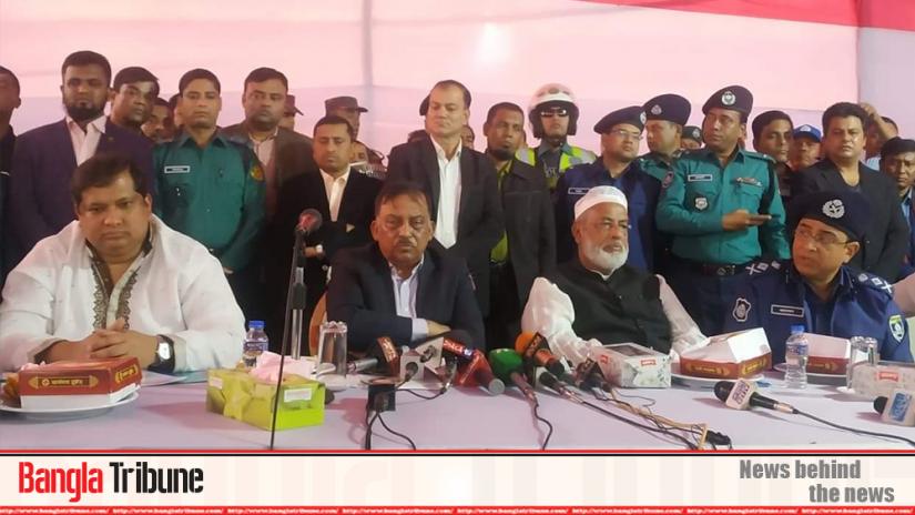 Home Minister Asaduzzaman Khan is attending a meeting at the Ijtema grounds at Gazipur`s Tongi on Thursday (Jan 2).