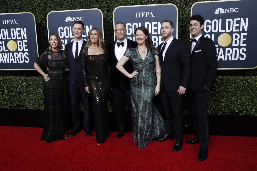 77th Golden Globe Awards - Arrivals - Beverly Hills, California, U.S., January 5, 2020 - Tom Hanks and guests. REUTERS