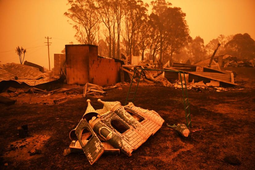 The remains of a destroyed house are pictured in Cobargo, as bushfires continue in New South Wales, Australia January 5, 2020. REUTERS