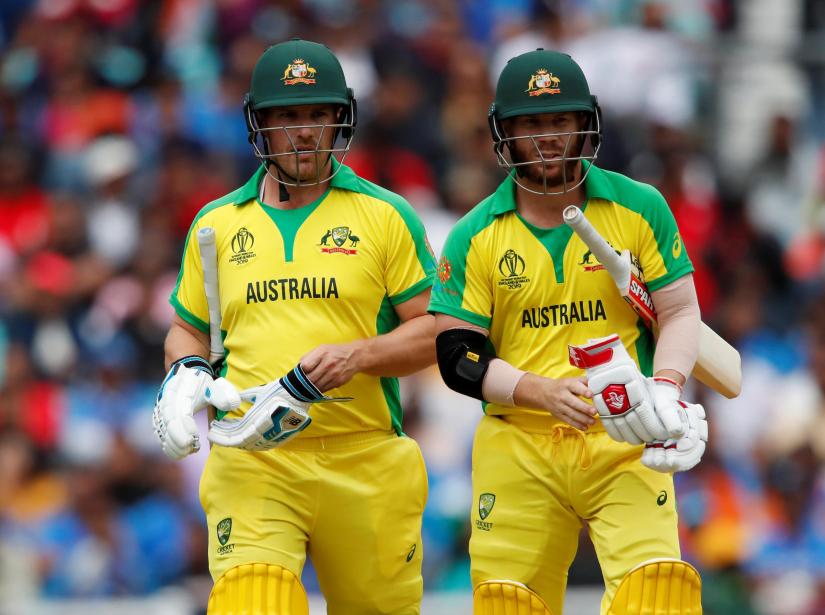 Cricket - ICC Cricket World Cup - India v Australia - The Oval, London, Britain - June 9, 2019 Australia`s Aaron Finch and David Warner during the match Action Images via Reuters/File Photo