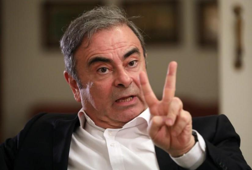 Former Nissan chairman Carlos Ghosn talks during an interview with Reuters in Beirut, Lebanon Jan 14, 2020. REUTERS