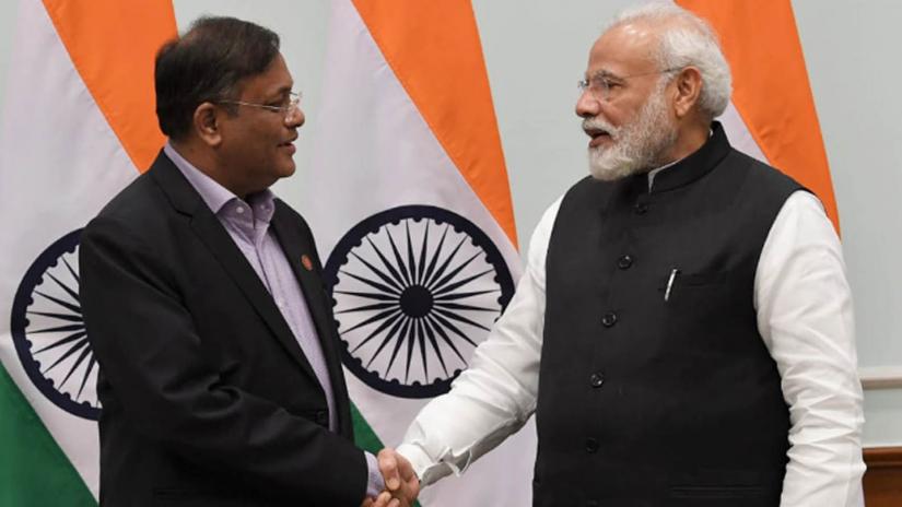 Information Minister Dr Hasan Mahmud met Indian Prime Minister Narendra Modi in New Delhi on Wednesday (Jan 15). PID.