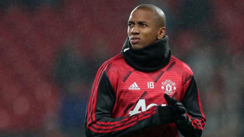 FILE PHOTO: Soccer Football - Europa League - Group L - Manchester United v AZ Alkmaar - Old Trafford, Manchester, Britain - Decr 12, 2019 Manchester United`s Ashley Young during the warm up before the match REUTERS