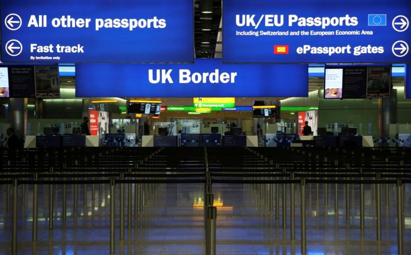 UK Border control is seen in Terminal 2 at Heathrow Airport in London June 4, 2014. REUTERS/file photo