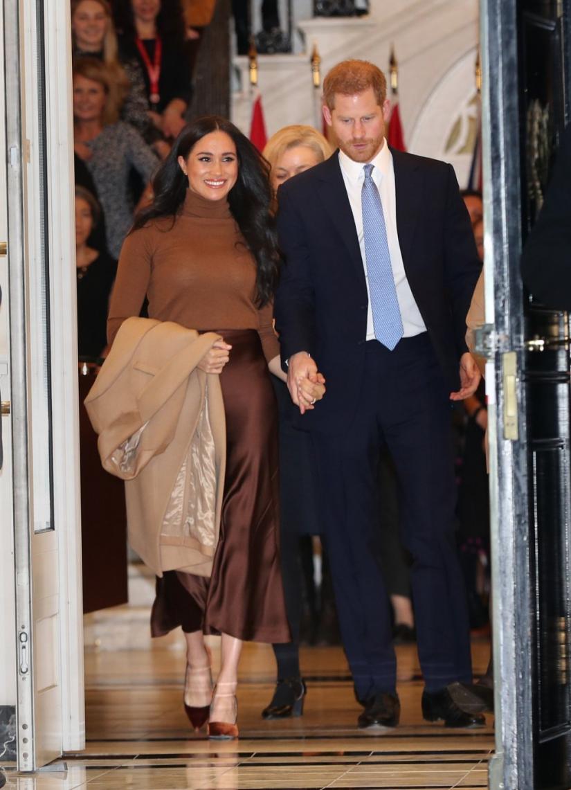 The Duke and Duchess of Sussex leaving after their visit to Canada House, central London, to meet with Canada`s High Commissioner to the UK, Janice Charette, as well as staff, to thank them for the warm hospitality and support they received during their recent stay in Canada.