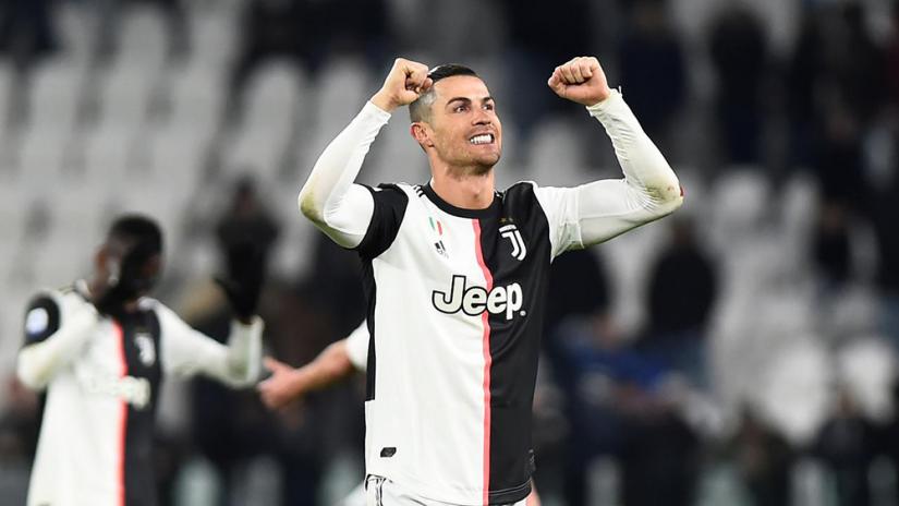 Soccer Football - Serie A - Juventus v Parma - Allianz Stadium, Turin, Italy - Jan 19, 2020 Juventus` Cristiano Ronaldo celebrates after the match REUTERS