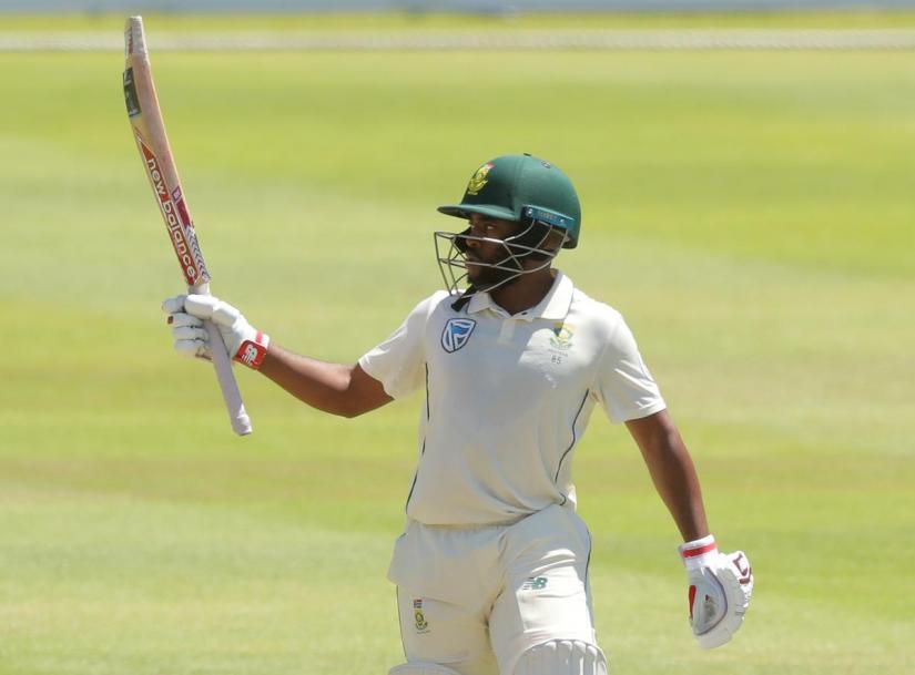 FILE PHOTO: Cricket - South Africa v Pakistan - Second Test - PPC Newlands, Cape Town, South Africa - Jan 4, 2019 South Africa`s Temba Bavuma reacts as he reaches his half century REUTERS